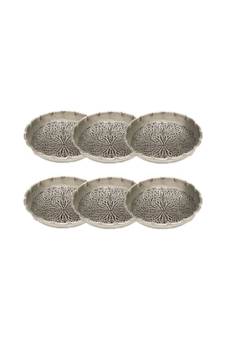 Dmt Copper Home Gaziantep Bakır Çerezlik Seti Kuruyemiş 6 'lı Set 10cm X 3cm Gümüş