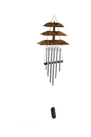 2 Adet Bambu Metal Rüzgar Çanı Çanlı Tasarım, Bahçe Balkon Veranda Dekoru, Wind Chime Repot-4 17x50 Cm