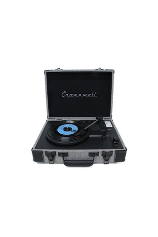 Crownwell 05 33-45-78 'lik Plak Çantalı Bluetooth Pikap Gri Özel