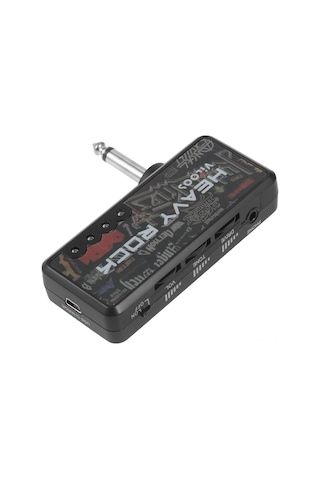 Yifomall Vitoos Heavy Rock V2 Elektro Gitar Mini Kulaklık Amfi: Distortion Efekti, Usb Ve Çift Kulaklık Bağlantısı, Taşınabilir Abs+pc Gövde