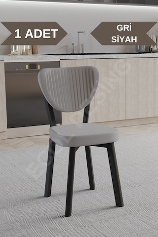 Faymend 1 Adet Elma Model Mutfak Sandalyesi Salon Sandalyesi Yemek Sandalyesi Cafe Restaurant Sandalyesi Gri2