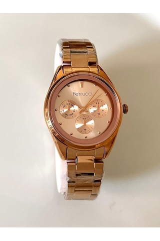 Ferrucci Fcf86745 Spor Kasa Çelik Kadın Kol Saati+bileklik Hediye