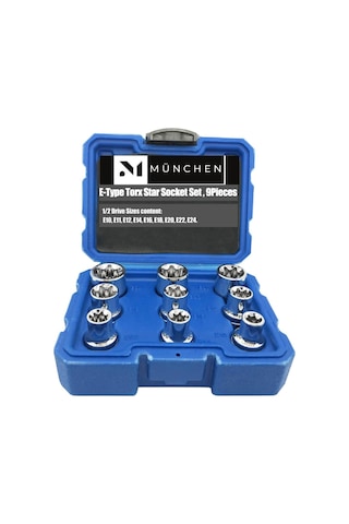 Lokma Takımı 9 Parça 1/2 E-torx Set