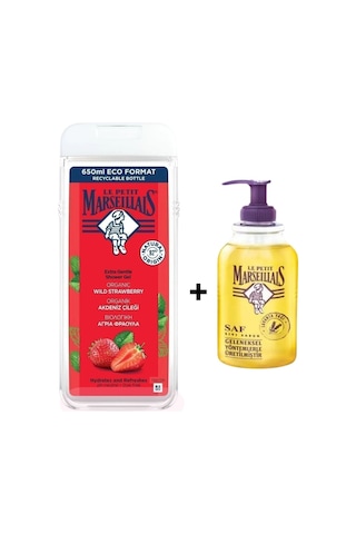 Le Petit Marseillais Akdeniz Çileği Duş Jeli 650 ML + Le Petit Marseillais Lavanta Sıvı Sabun 300 ML