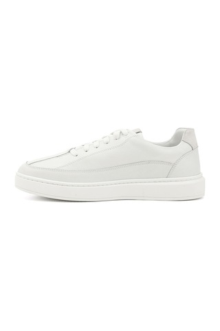 Gönderi(R) Gönderi R Erkek Beyaz Bağcıklı Kauçuk Taban Hakiki Deri Sneaker Ddma83531640 Beyaz