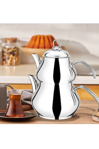 Yunusoğlu Home Hüma Büyük Boy Çelik Çaydanlık Aile Boy