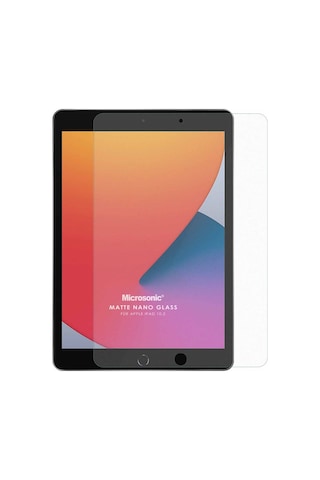 Microsonic Apple Uyumlu iPad 10.2 '' 8. Nesil Kılıf (A2270-A2428-A2429-A2430) Matte Nano Glass Cam Ekran Koruyucu
