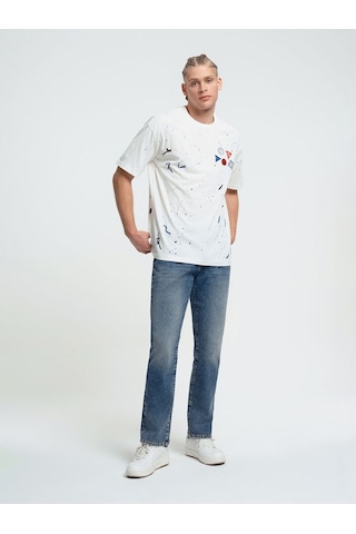LOFT Oversize Erkek Tshirt K.kol Lf2034038 Q1.v1 Beyaz