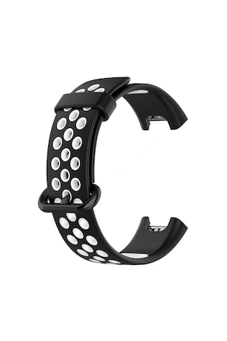Ekılıf - Xiaomi Redmi Watch 2 Lite Uyumlu - Kordon Silikon Kordon Krd-02 - Siyah-kırmızı