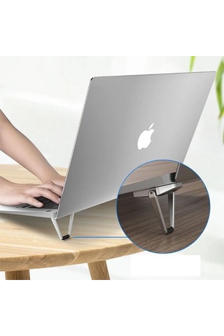Coofbe Mini Laptop Standı Masaüstü Laptop Tutucu Laptop Standı Portatif Yapışkanlı Laptop Standı Set