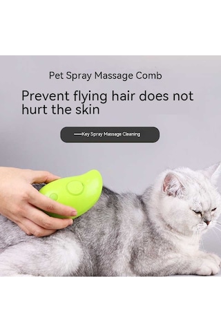 Luckystar Buharlı Pet Tüy Toplama Yıkama Masaj Tarağı Kedi Köpek