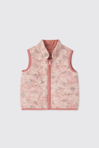 Panço Kız Bebek Desenli Pembe Yelek