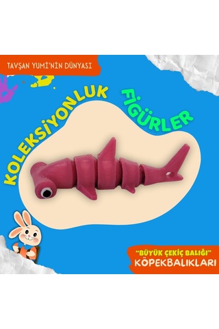 Tavşan Yumi Köpek Balıkları Koleksiyonu- 4 Parça 5-7 Cm Hareketli Oyuncaklar Ve Bilgilendirici Kartlar "