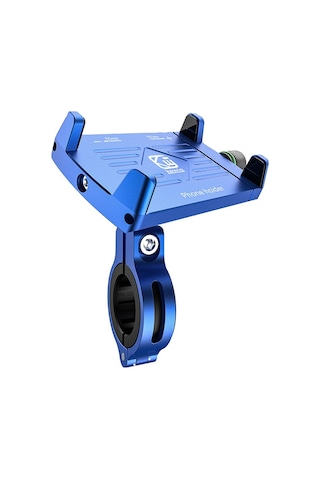 Kewig M7 Bisiklet 4 Pençeli Alüminyum Navigasyon Braketi Açık Bisiklet Cep Telefonu Tutucu Mavi Mavi