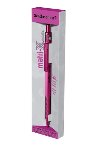 Scrikss Matri-x Versatil 0.7 Mm Metalik Pembe Şeffaf Amb.