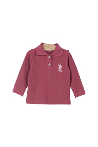U.S. Polo Assn. Lisanslı Classic Bebek Uzun Kol Yakalı Sweatshirt Gül Kurusu