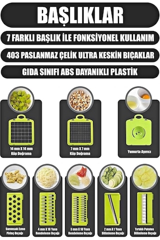 Doğrayıcı Dicer Patates Sebze Küp Rende Mandolin Dilimleyici Jülyen Kesici Mutfak Chopper