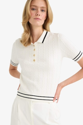 Defacto Regular Fit Polo Yaka Kısa Kollu Kazak D9007ax25auer105 Ekru