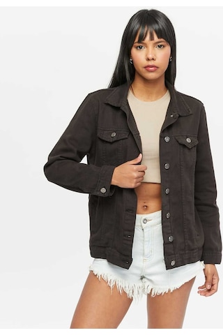 Shevega Kadın Füme Boyfriend Uzun Keten Ceket Füme