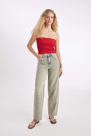 DeFacto Slim Fit Dar Kesim Basic Düz Straplez Bluz D4231AX24HSRD119