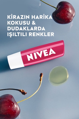 Kiraz Dudak Bakım Kremi 4.8gr, Nemlendirici, Hafif Kırmızı Işıltı, Dudak Parlatıcısı