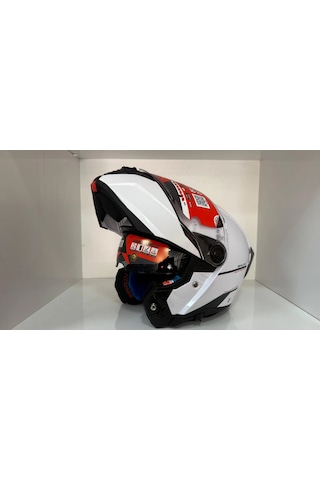Mt Helmets Mt Atom 2 A11 Çene Açılır Motosiklet Kaskı Parlak Beyaz