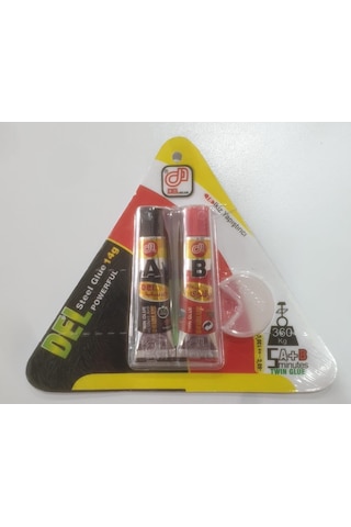 Del Glue İkiz Metal İran Yapıştırıcı 10'lu Paket Çelik, Demir, Fayans, Granit, Taş, Sert Plastik Yap