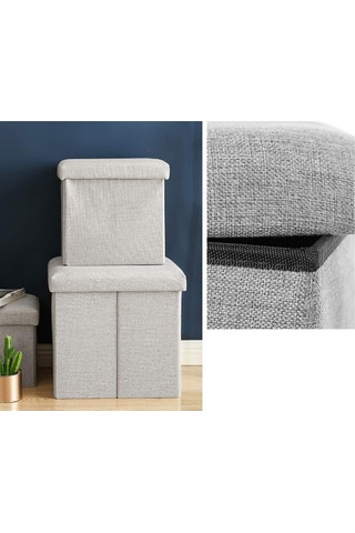 Sones Ana Sayfa Katlanabilir Kumaş Saklama Sandalyeleri Çok İşlevli Kare Kanepe, Renk: Göl Mavisi