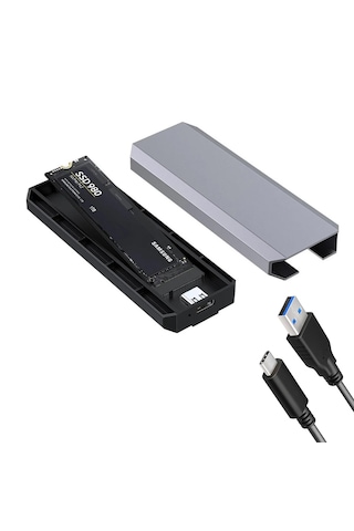 Cr34 10 Gbps Harddisk Kutusu Nvme M.2 Ssd Pcı-e Otg Çevirici Adaptör Usb 3.1 Type-c Gen2