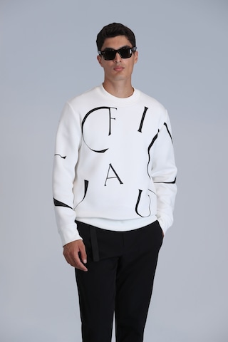 Lufian Frank Erkek Sweatshirt Kırık Beyaz Kırık Beyaz 112030135100510 Kırık Beyaz