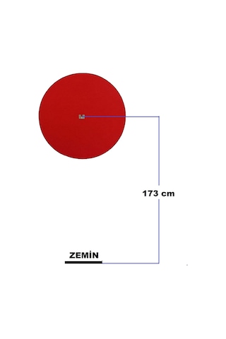 Dartsan DAY7212K Dart Board Arkalığı Yuvarlak Model Kırmızı 72 CM Çap
