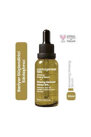 Cosmogenesis Labs Ginseng %10 Serum 30ml - Cilt Onarıcı Yenileyici Bariyer Güçlendirici Elastikiyet Artırıcı Vegan