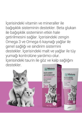 Mixtura Pharma Mom&baby Yavru Ve Anne Kediler İçin Multivitamin Macunu - Kedi Maltı