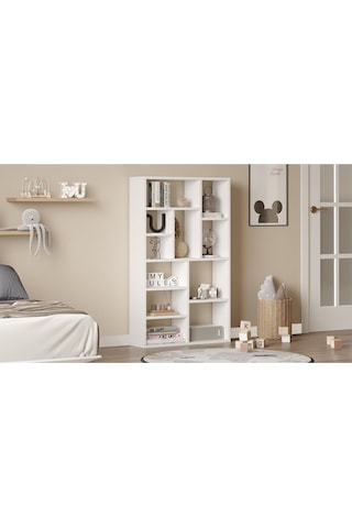 Korrion Kitaplık 124cm Beyaz Kor1-w Beyaz