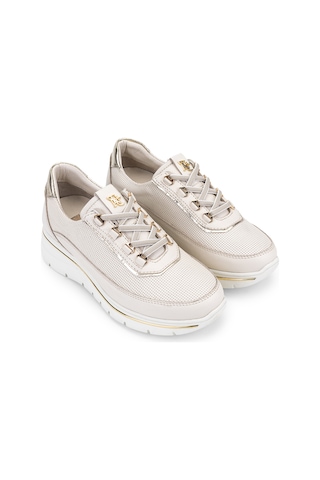 Tamer Tanca Hakiki Deri Kadın Siyah Sneakers & Spor Ayakkabı 298 3220 Bn Ayk Y26 Krema/krema Bsk Krem