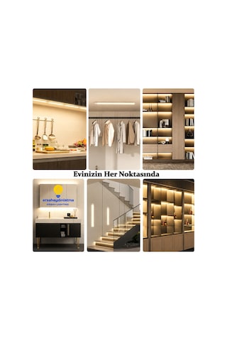 Hareket Sensörlü Şarjlı Led Lamba 30 Cm Gün Işığı