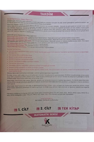 KPSS Matematik Kara Kutu TEK KİTAP Dijital Çözümlü Konu Özetli ÖSYM Çıkmış Soru Bankası