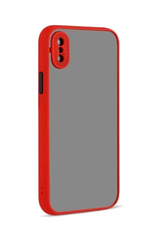 Apple Uyumlu iPhone X Kılıf Zore Hux Kapak Kırmızı