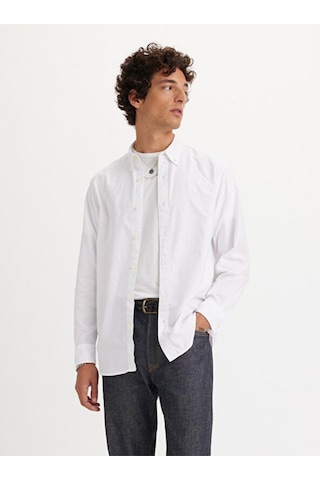 Levi's Levis Logo İşlemeli Erkek Rahat Gömlek Authentıcbuttondownbrıghtwhıte A7210-0000-12455 Beyaz