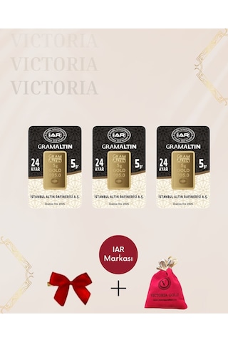 Vıctorıa Gold 3 Adet 5 Gr 24 Ayar 995 Altın (Nadir Yada Gar )