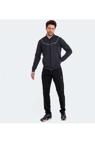 Slazenger ROOSEVELT IN Erkek Cepli Fermuarlı Koyu Gri Eşofman Takımı