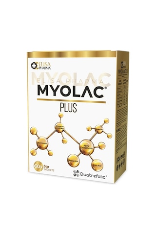 Myolac Plus 60 Saşe Myo-İnositol Alfa-Laktalbumin Astaksantin Folik Asit Krom Pikolinat Selenyum İçeren Takviye Edici Gıda