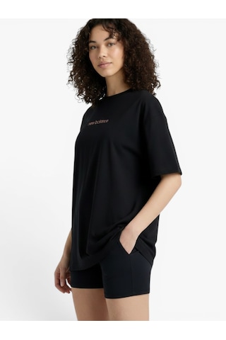 New Balance Nb Lıfestyle Women T-shırt Kadın Siyah T-shirt - Wnt3630