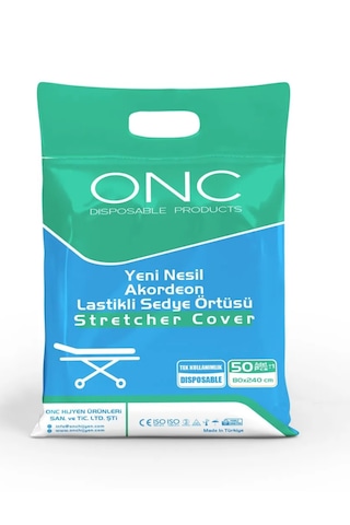 Onc Yeni Nesil Lastikli Sedye Örtüsü 50'li Paket