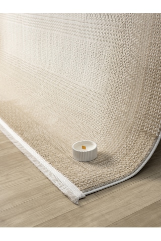 Mariesse Home Artes Serisi Bambu Dokulu Modern Sık Dokuma Makine Halısı Smart 12006 Bej