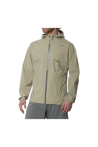 Mizuno Waterproof 20k Hooded Jacket Erkek Yağmurluk Kahverengi Çok Renkli