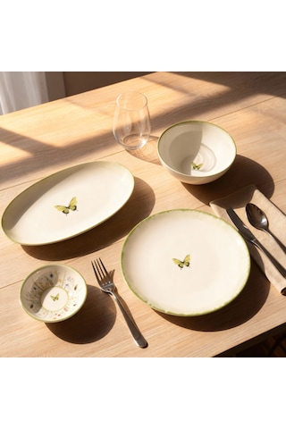 Güral Flora Green 12 Parça 4 Kişilik Kahvaltı Takımı 4883 2732476