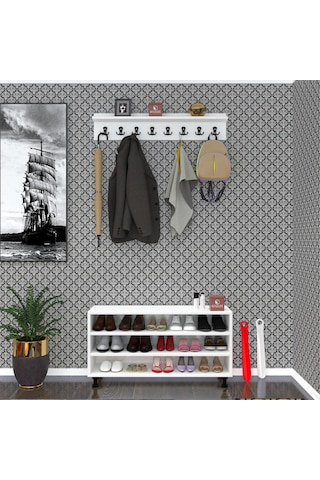 Kenzlife Portmanto Ayakkabılık Ve Askılık Tomak3 Crdbyz 53 100 32 Onbeş Çift Ayakkabı Kapasitesi