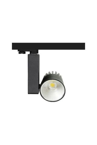 Silindir Raylı Tasarruflu Led Spot Armatür Lamba 40 Watt Siyah