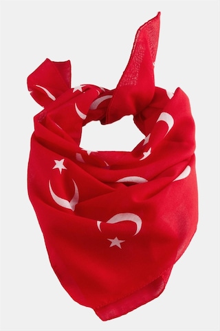 Gld-spt- Ay Yıldız Desenli Bandana 50x50-kırmızı Çok Renkli